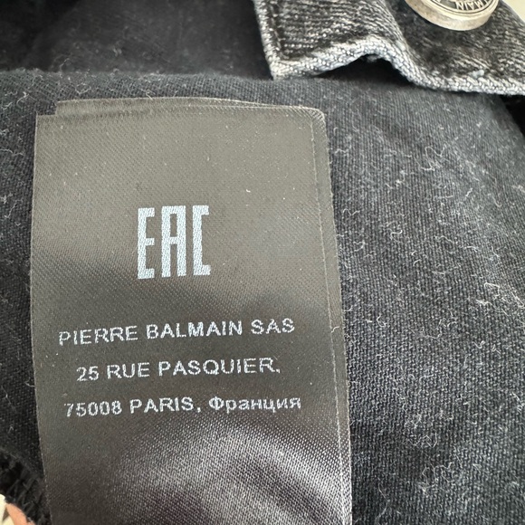 Men's Authentic Balmain Black Denim Jeans - Picture 5 of 5